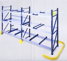 rack et travée de stockage 3 niveaux- inclus sol.